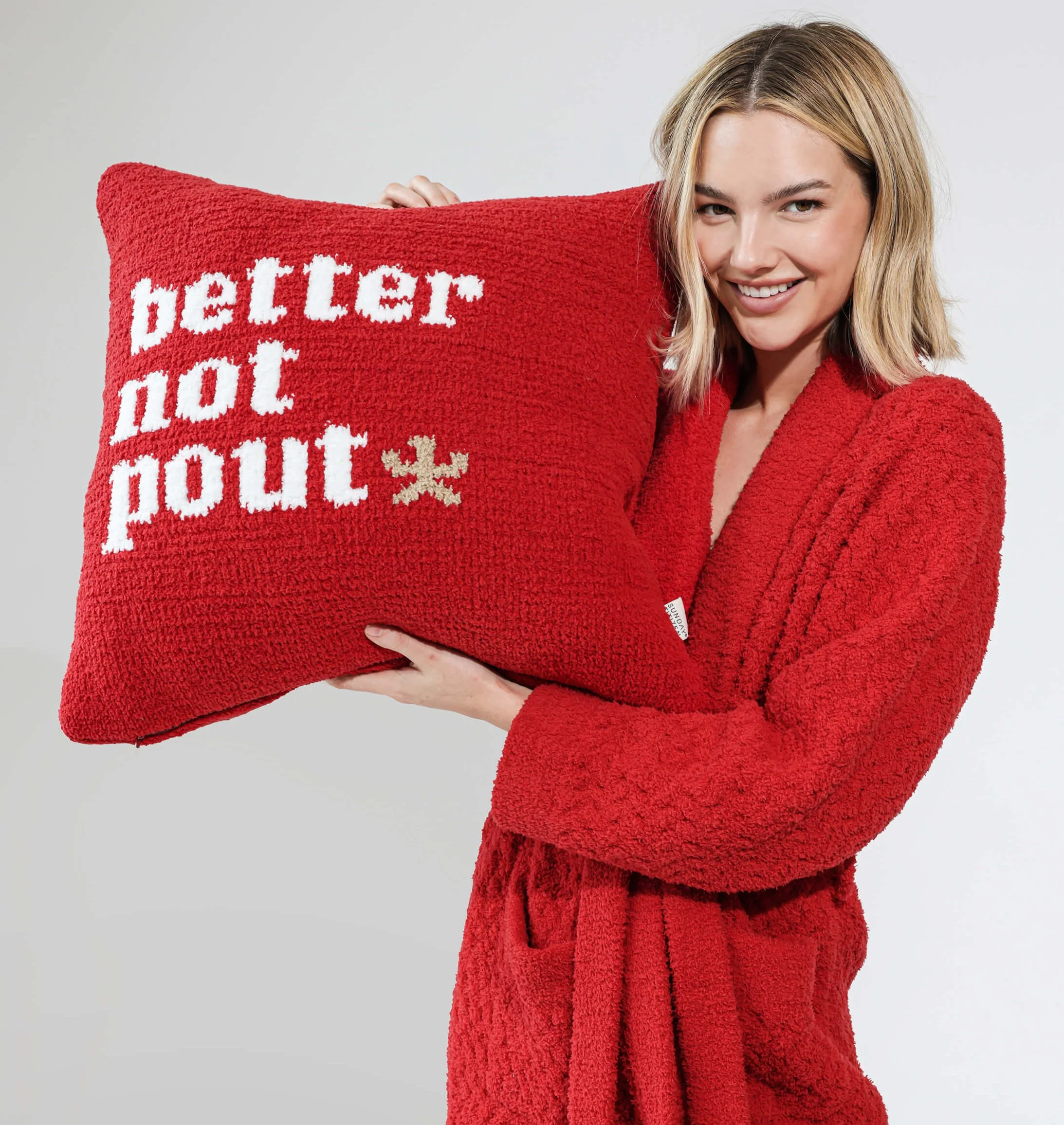 Better Not Pout Throw Pillow | Last Chance - Image 4