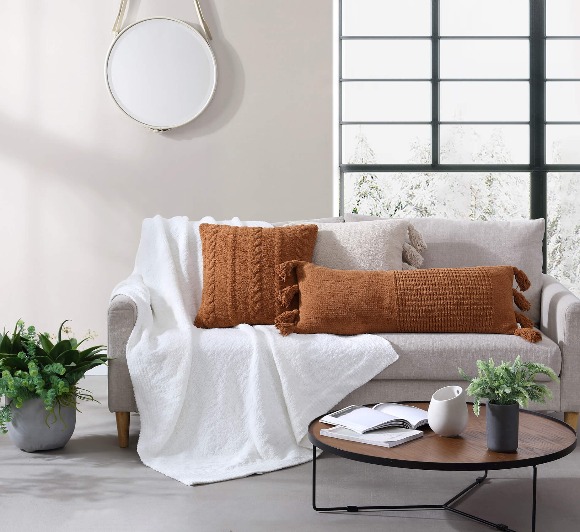 Braided Pom Pom Lumbar Pillow | Last Chance - Image 37