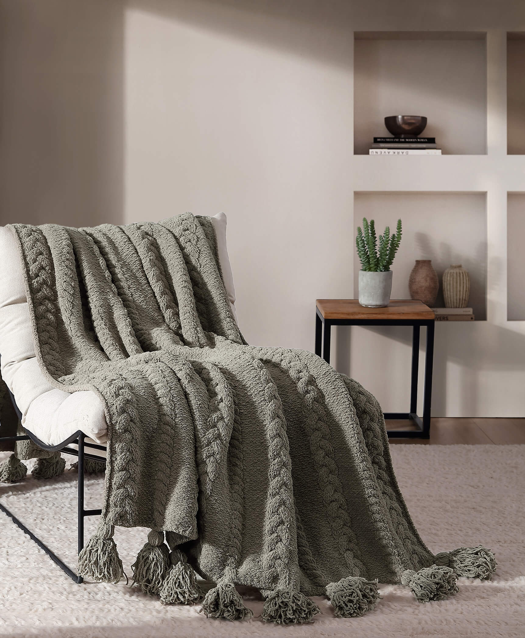 Braided Pom Pom Throw - Image 11