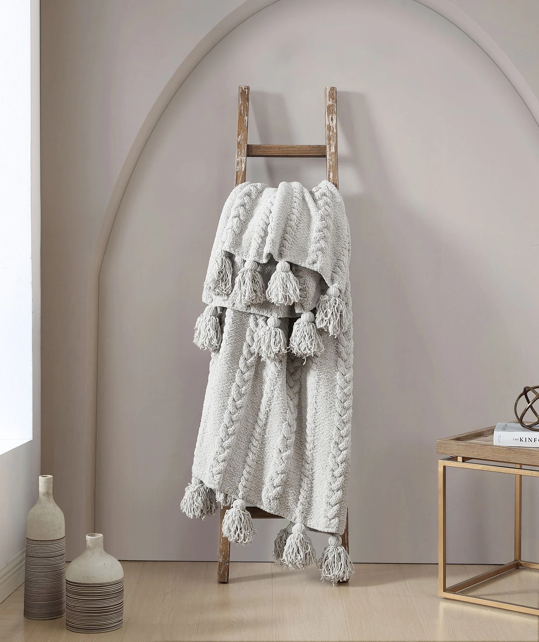 Braided Pom Pom Throw - Image 18