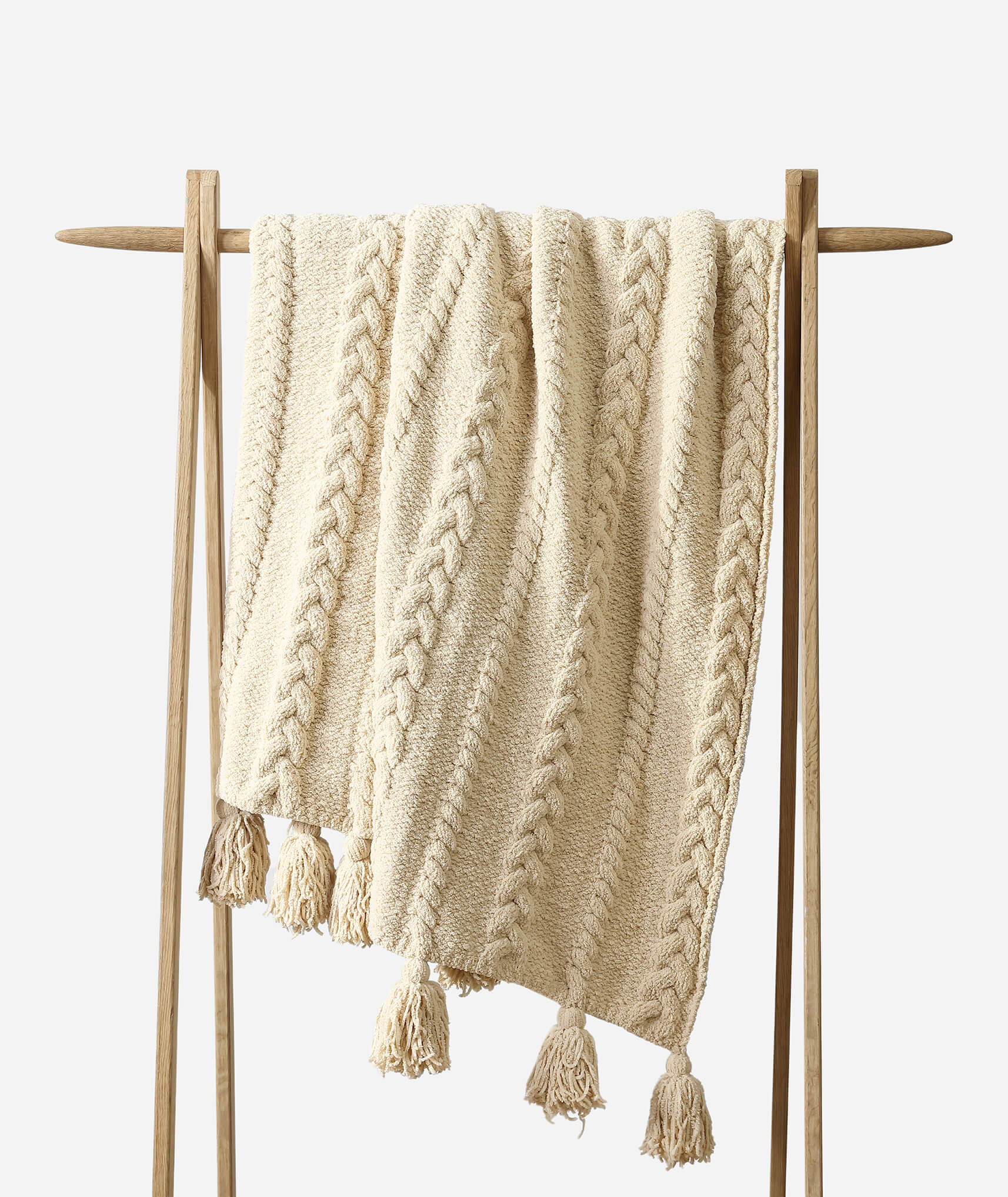 Braided Pom Pom Throw - Image 5