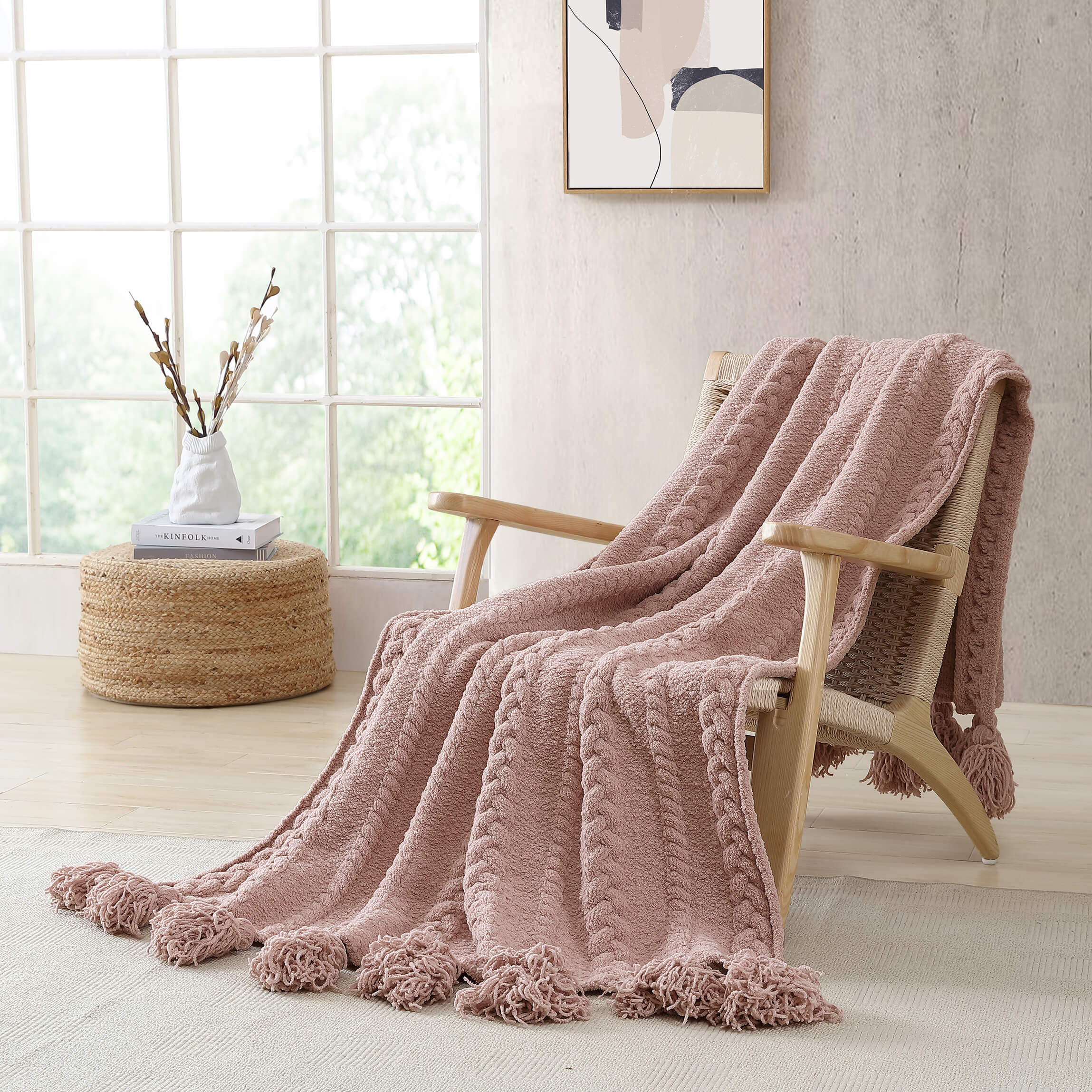 Braided Pom Pom Throw SOHO | Last Chance - Image 6