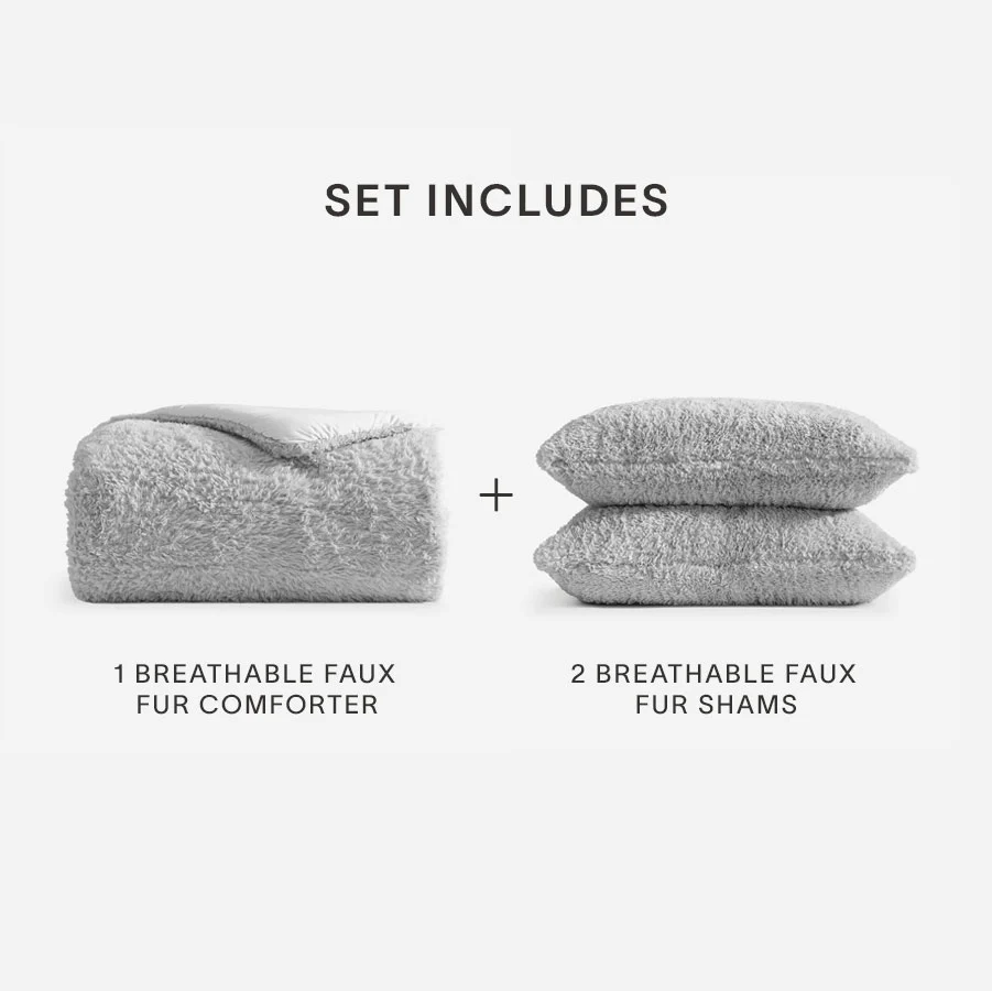 Breathable Faux Fur Comforter Bundle - Image 12