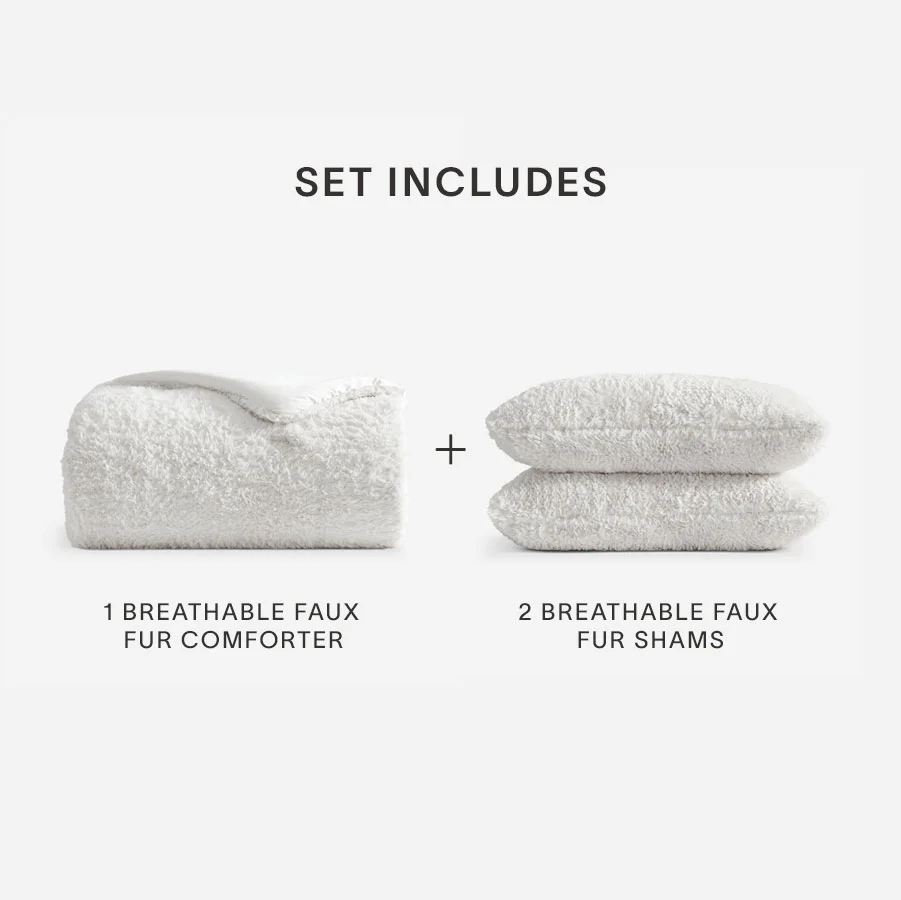 Breathable Faux Fur Comforter Bundle - Image 22