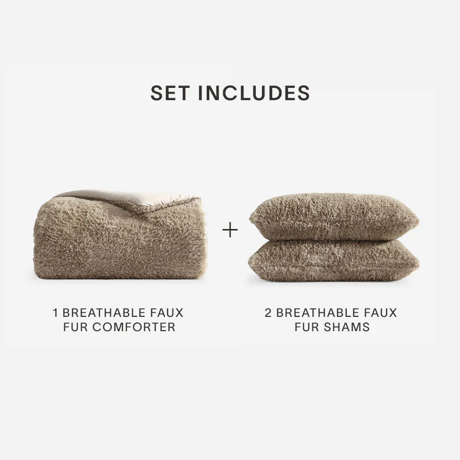 Breathable Faux Fur Comforter Bundle - Image 3