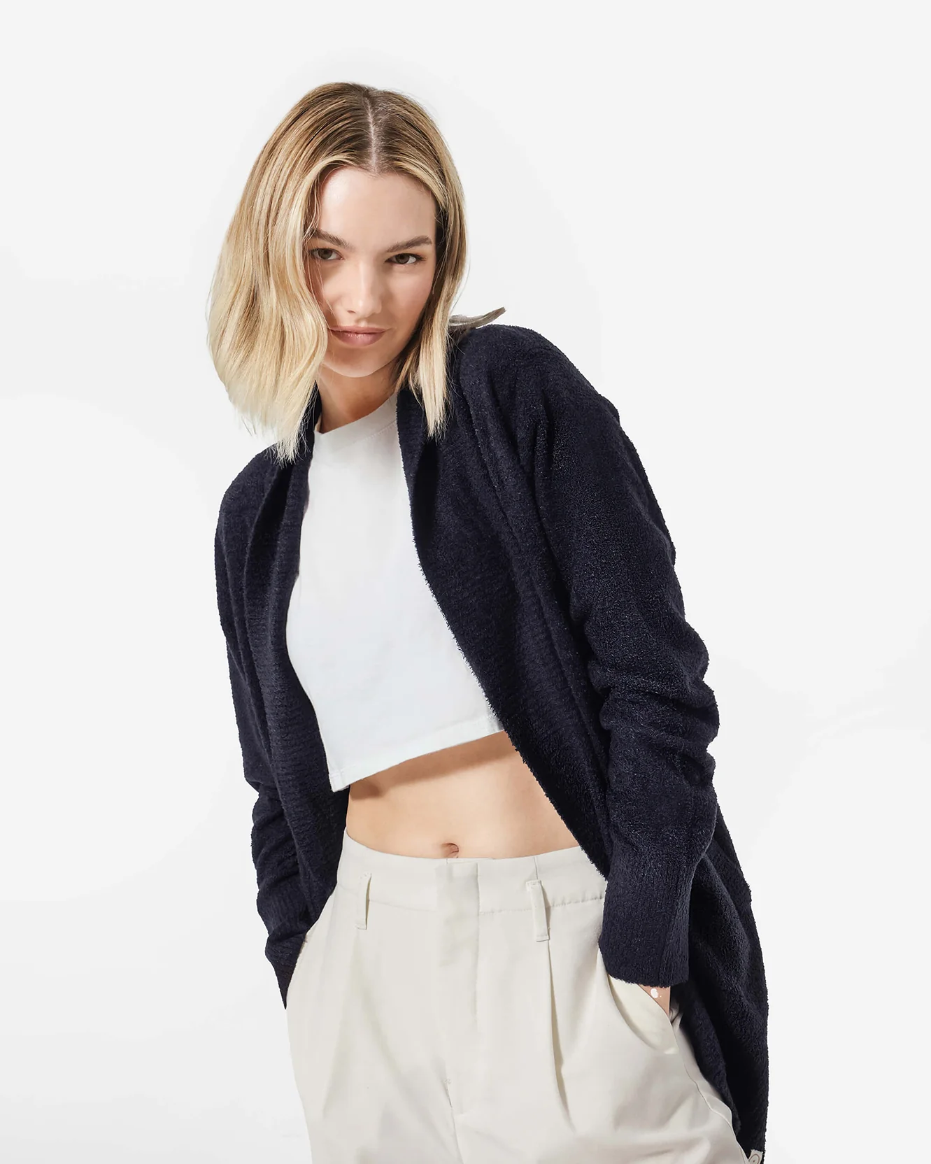 Cloud Cool Relaxed Open Front Cardigan - Image 10