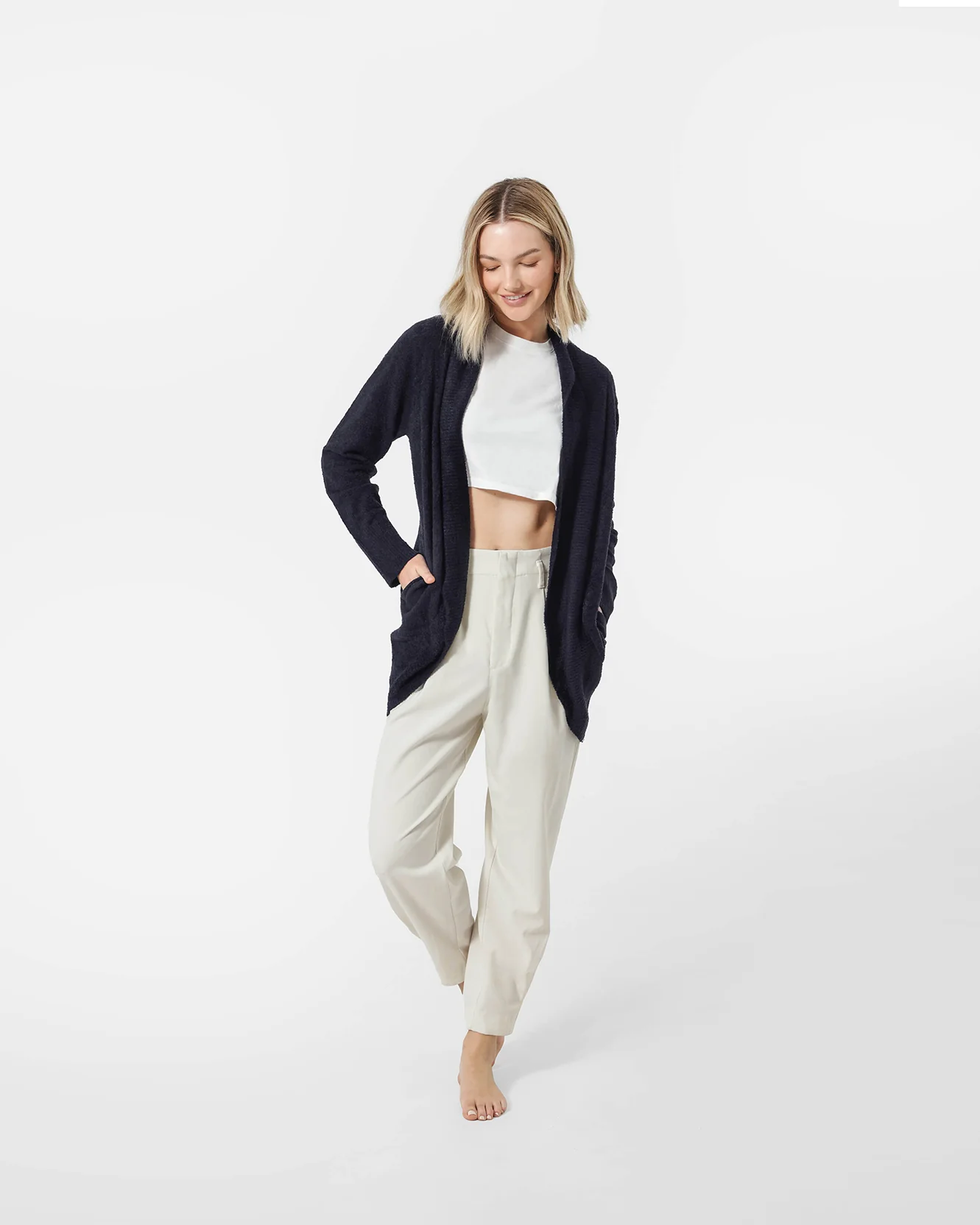 Cloud Cool Relaxed Open Front Cardigan - Image 7