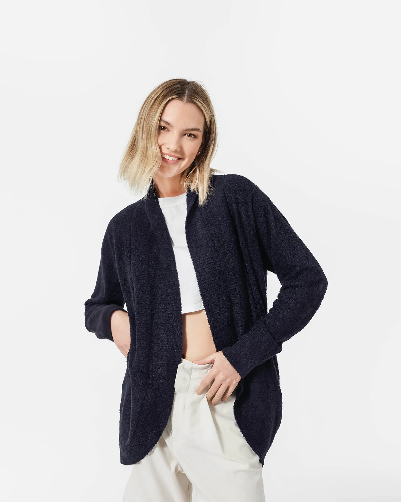 Cloud Cool Relaxed Open Front Cardigan - Image 9