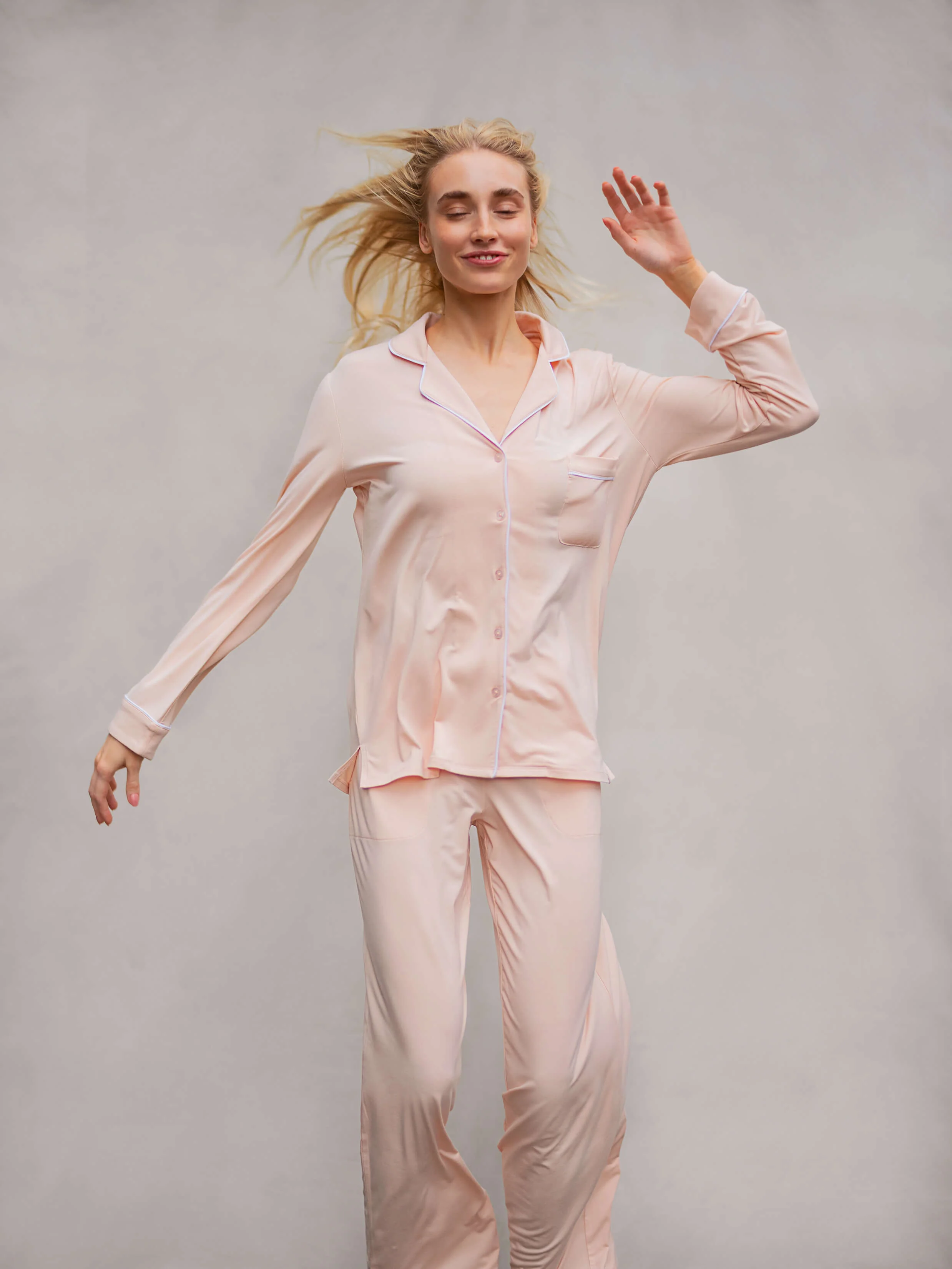Cooling Modal Long Pajama Set - Image 3