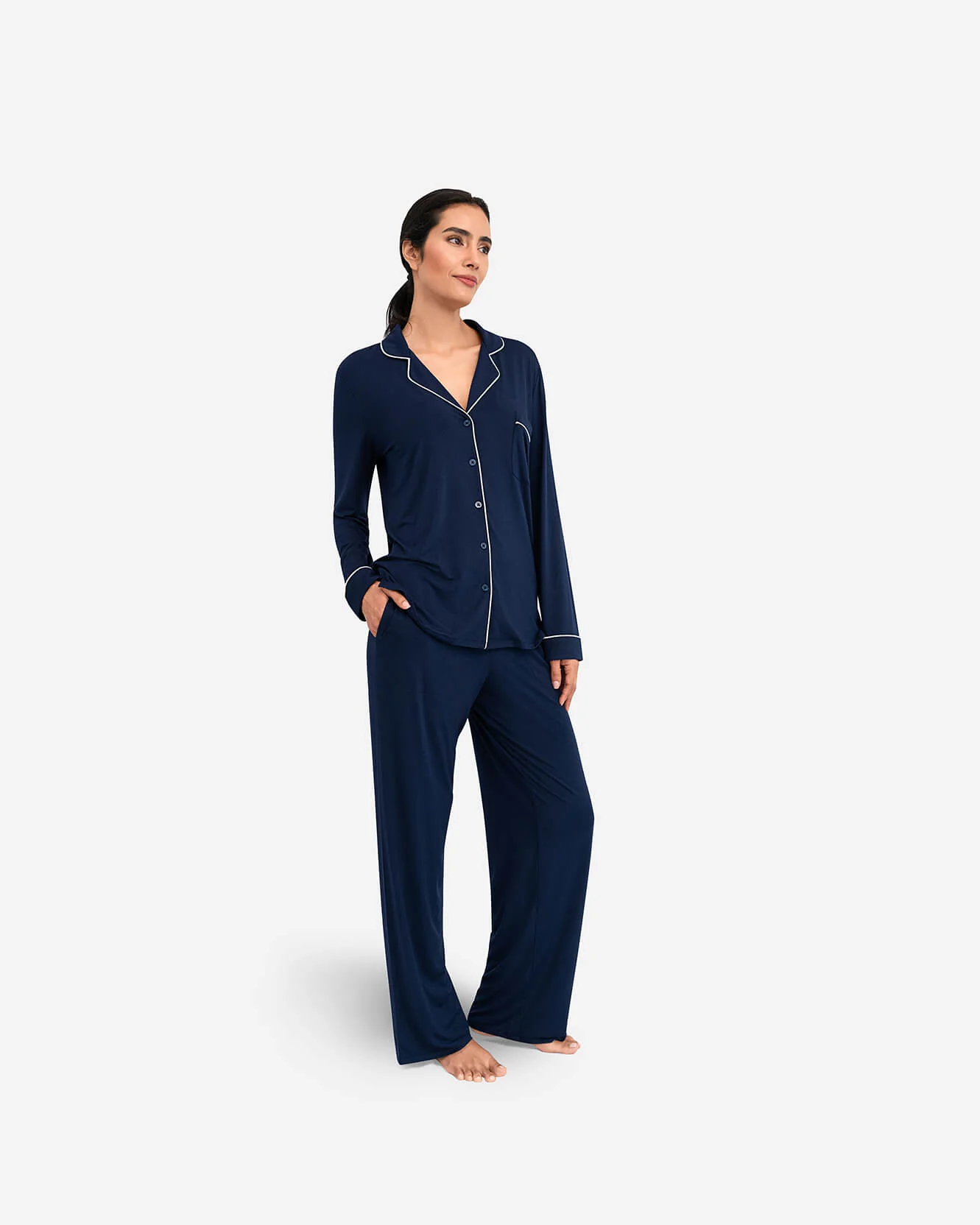 Cooling Modal Long Pajama Set - Image 9