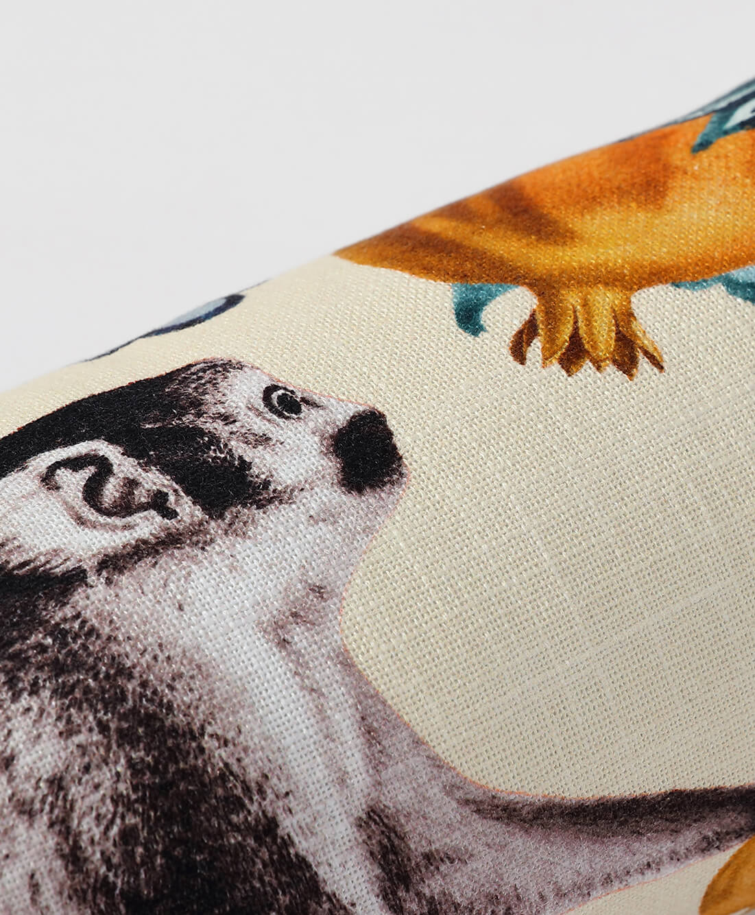 Damask Monkey Bolster Pillow - Image 3