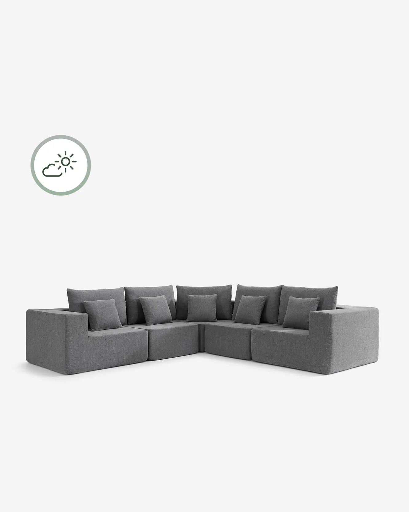 Kai Modular Outdoor L-Shaped Sectional Sofa - Image 6