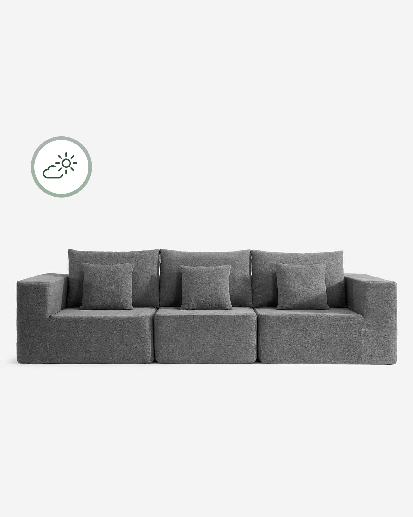 Kai Modular Outdoor Three Seater Sofa - Image 8