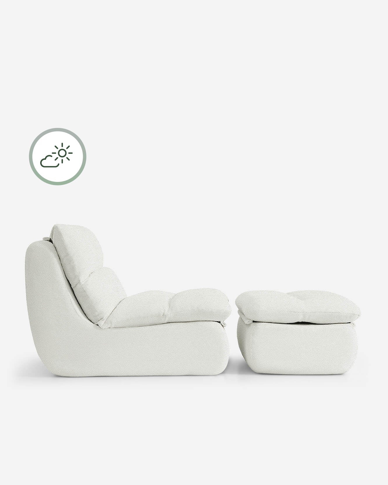 Lennox Outdoor Chair + Ottoman Set - Image 10