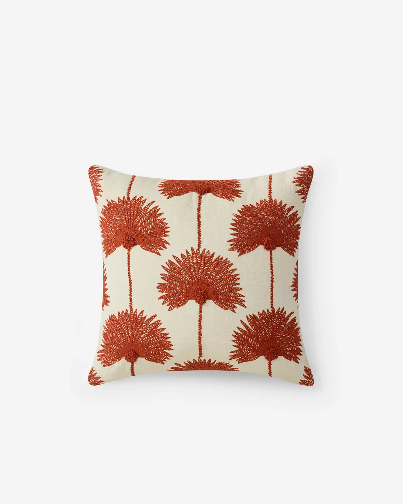 Palm Leaf Embroidered Throw Pillow - Image 8