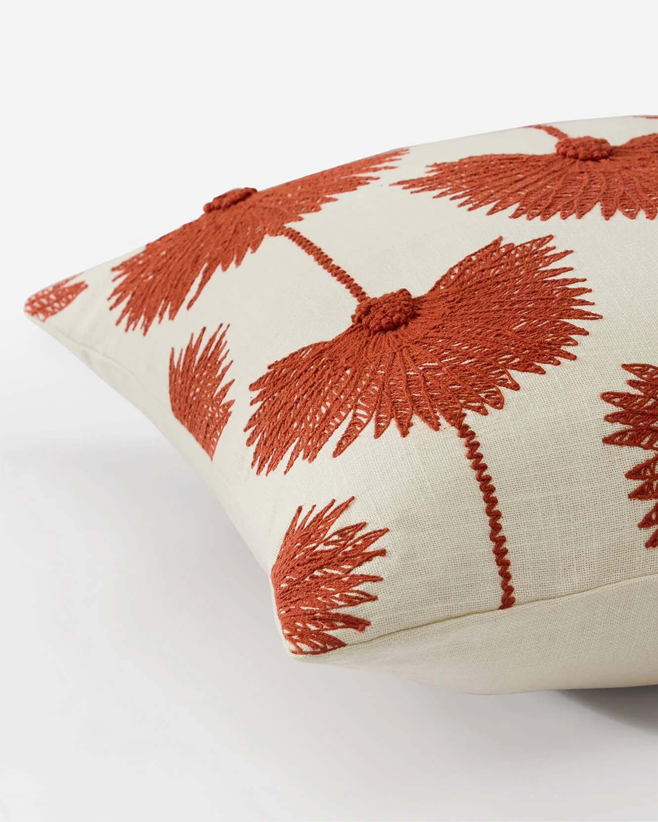Palm Leaf Embroidered Throw Pillow - Image 9