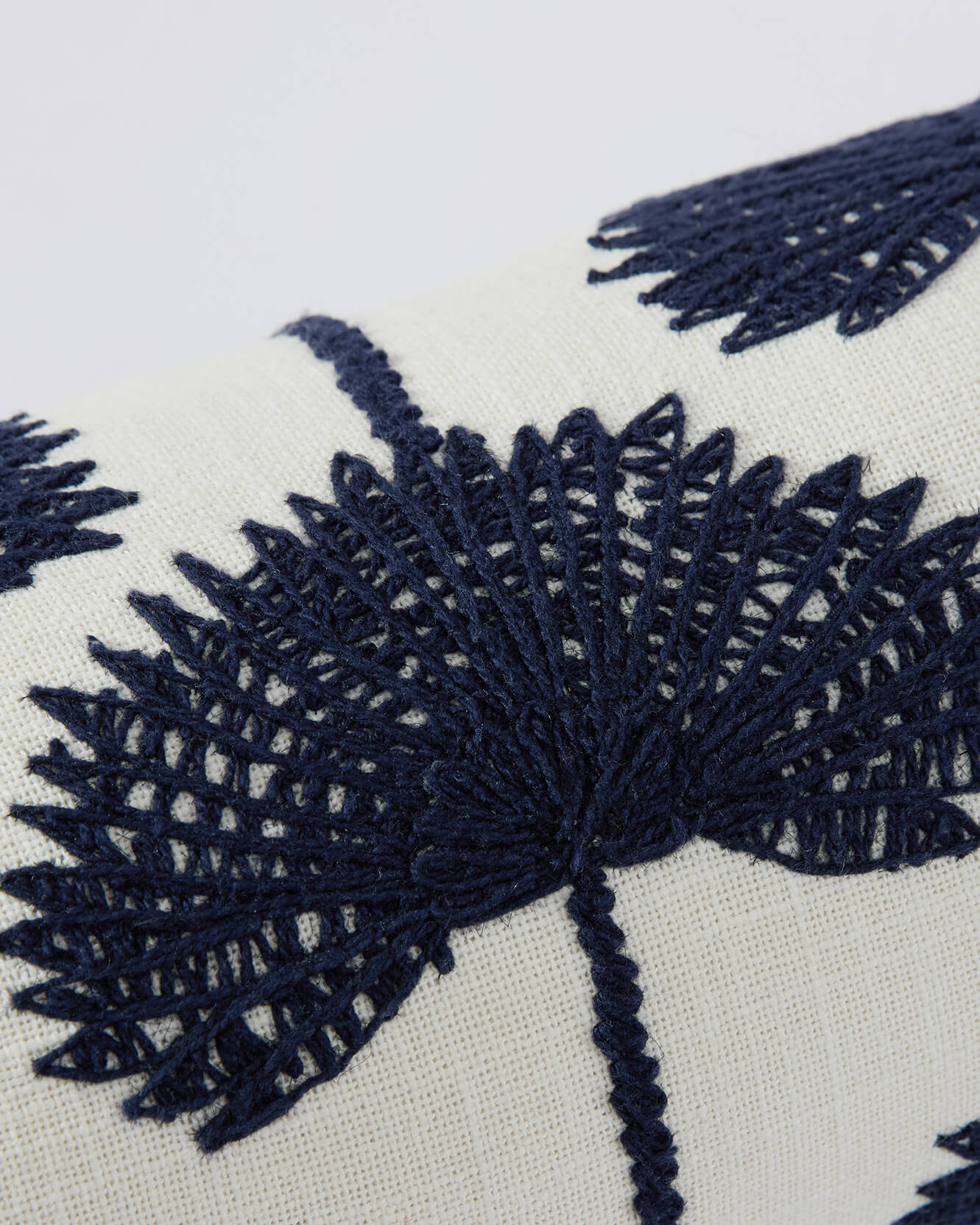 Palm Leaf Embroidered Bolster Pillow - Image 4