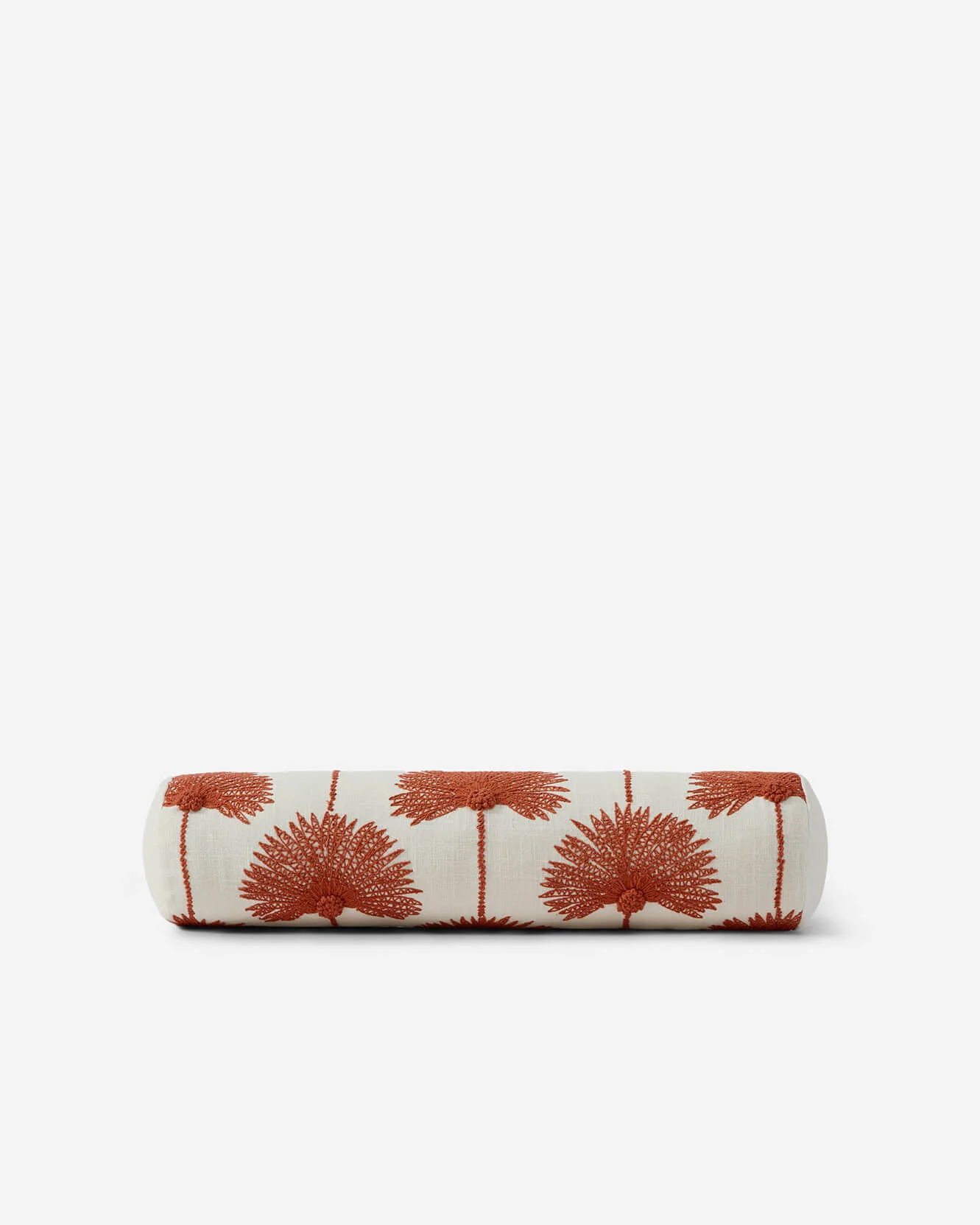 Palm Leaf Embroidered Bolster Pillow - Image 5