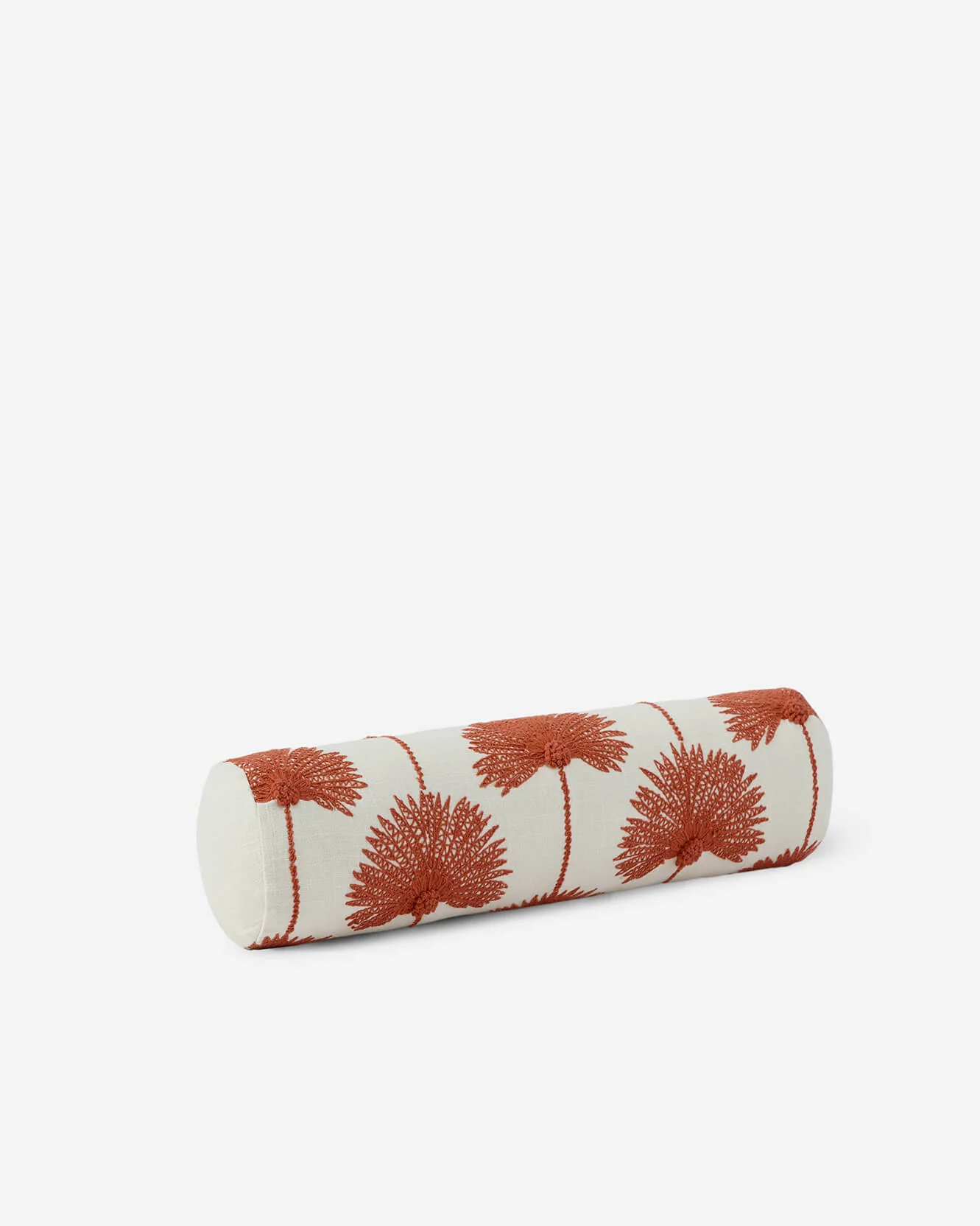 Palm Leaf Embroidered Bolster Pillow - Image 6