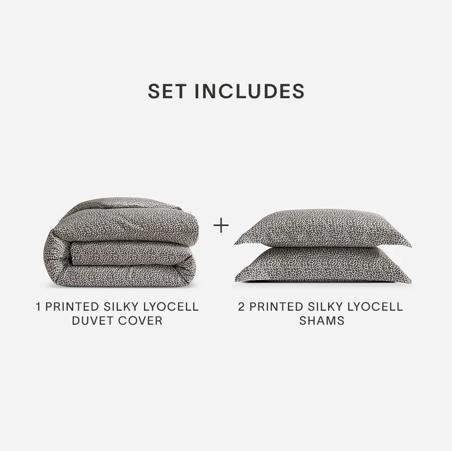 Silky Lyocell Leopard Print Duvet Cover Bundle - Image 3