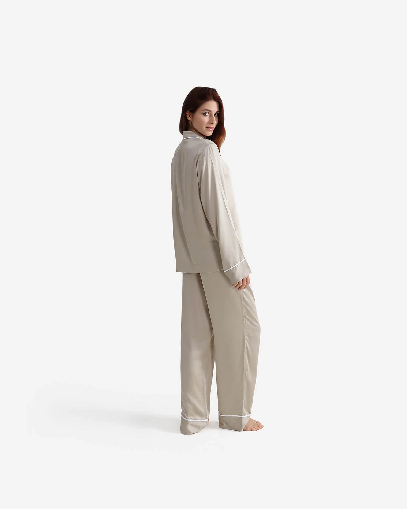 Silky Lyocell Long Pajama Set