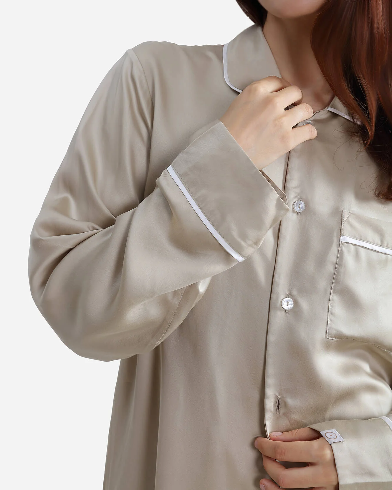 Silky Lyocell Long Pajama Set - Image 2