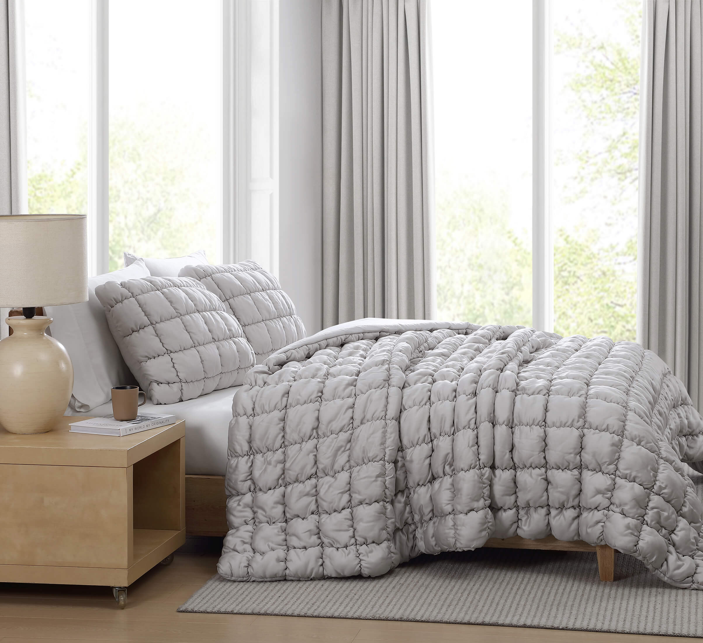 Silky Lyocell Puff Comforter - Image 12