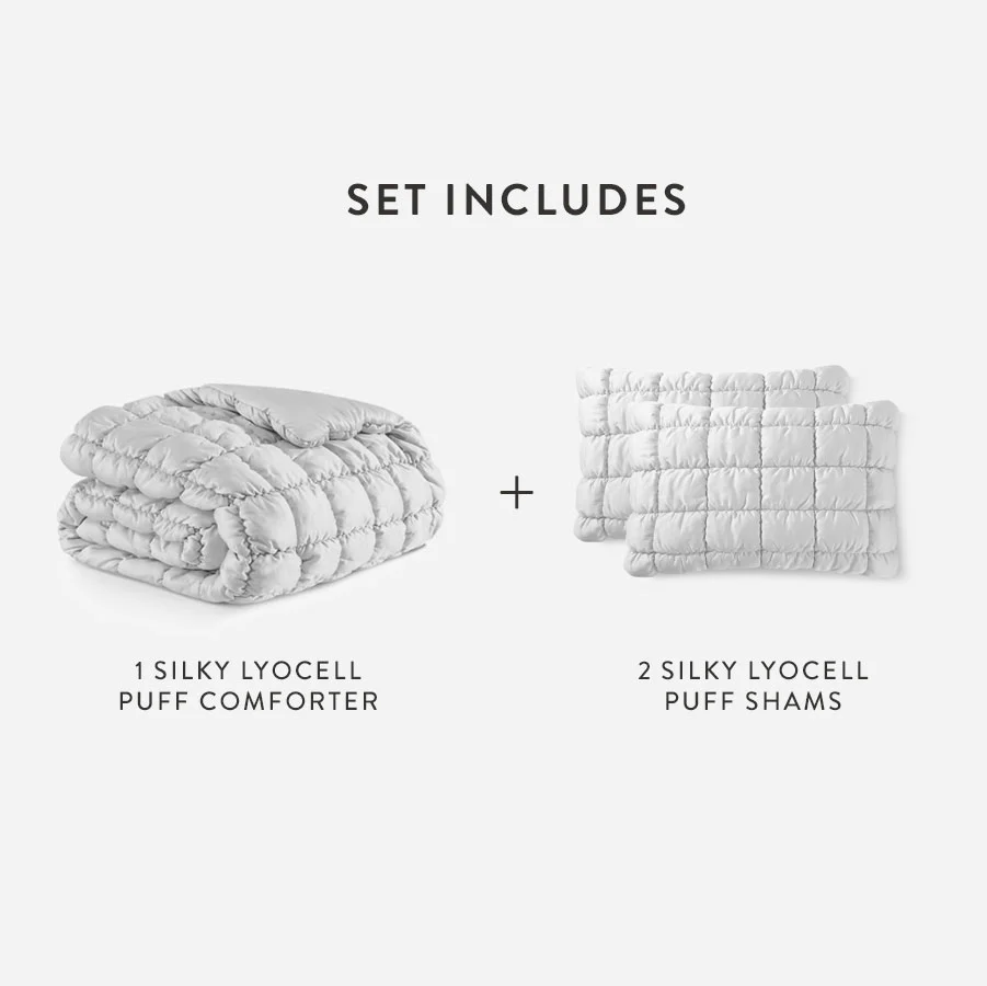 Silky Lyocell Puff Comforter Bundle - Image 3