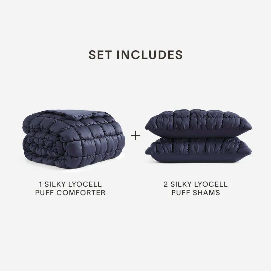 Silky Lyocell Puff Comforter Bundle - Image 32