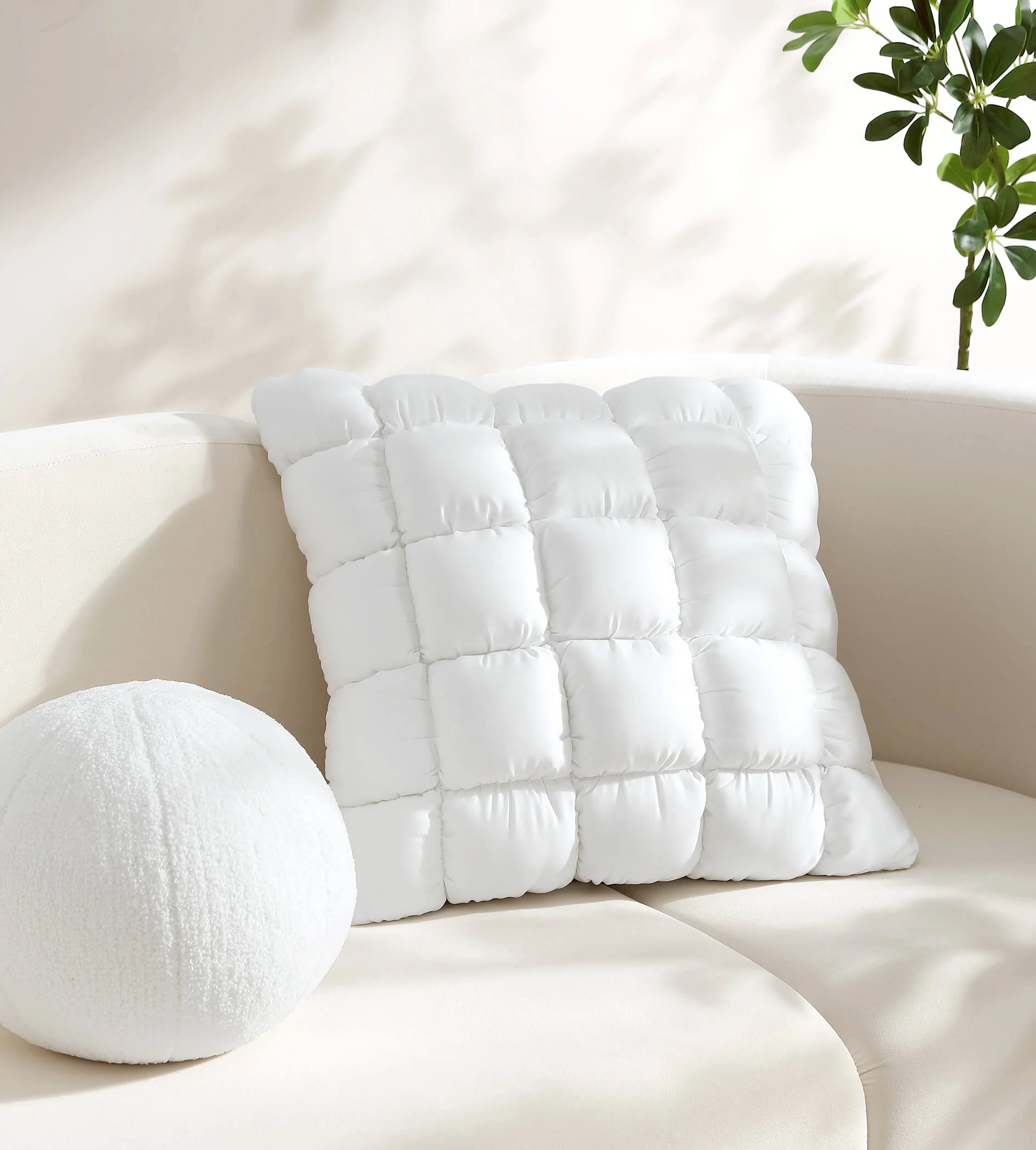 Silky Lyocell Puff Throw Pillow - Image 10