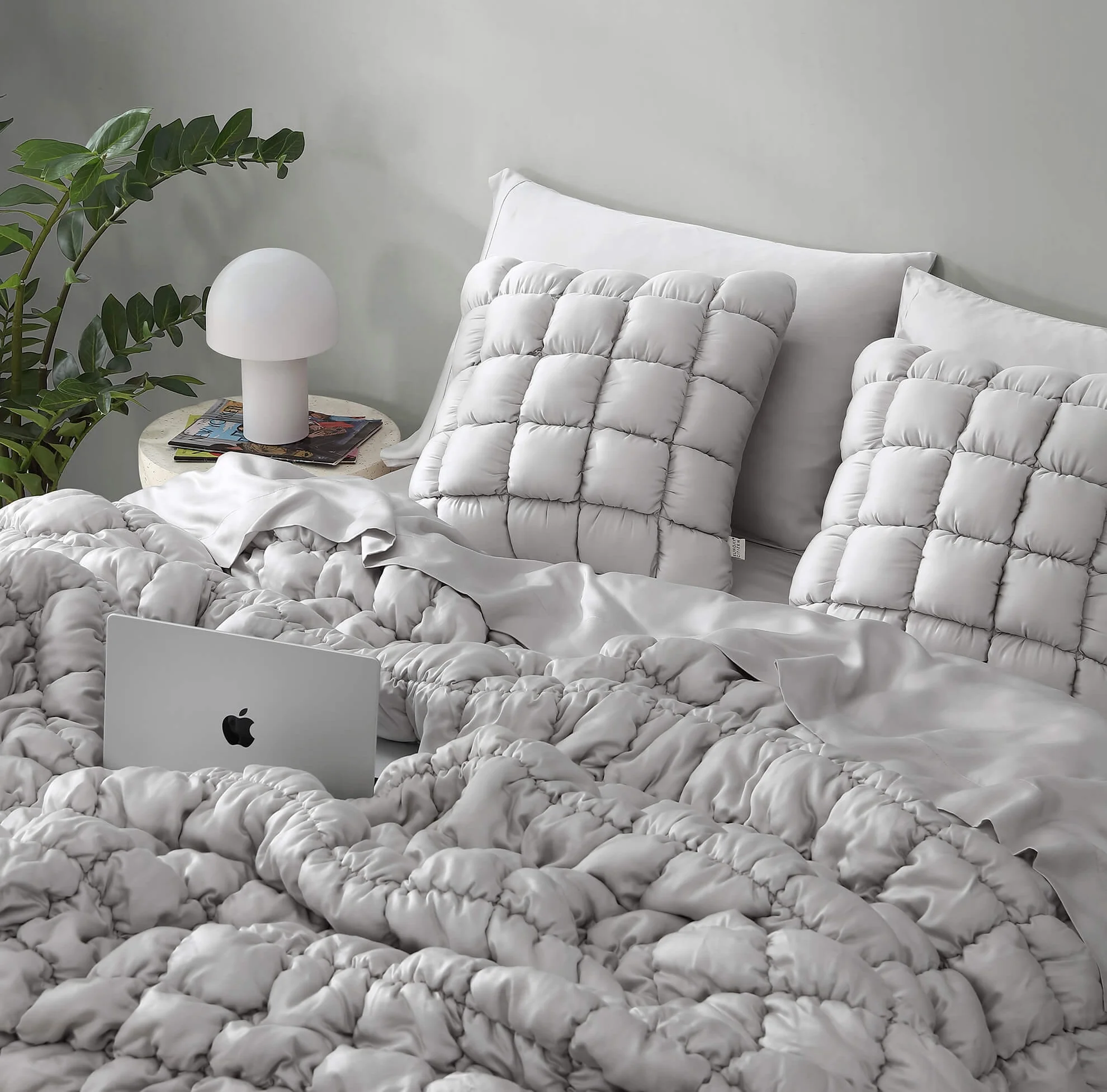 Silky Lyocell Puff Throw Pillow - Image 5