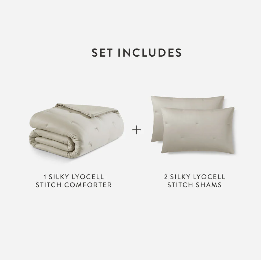 Silky Lyocell Stitch Comforter Bundle | Last Chance - Image 17
