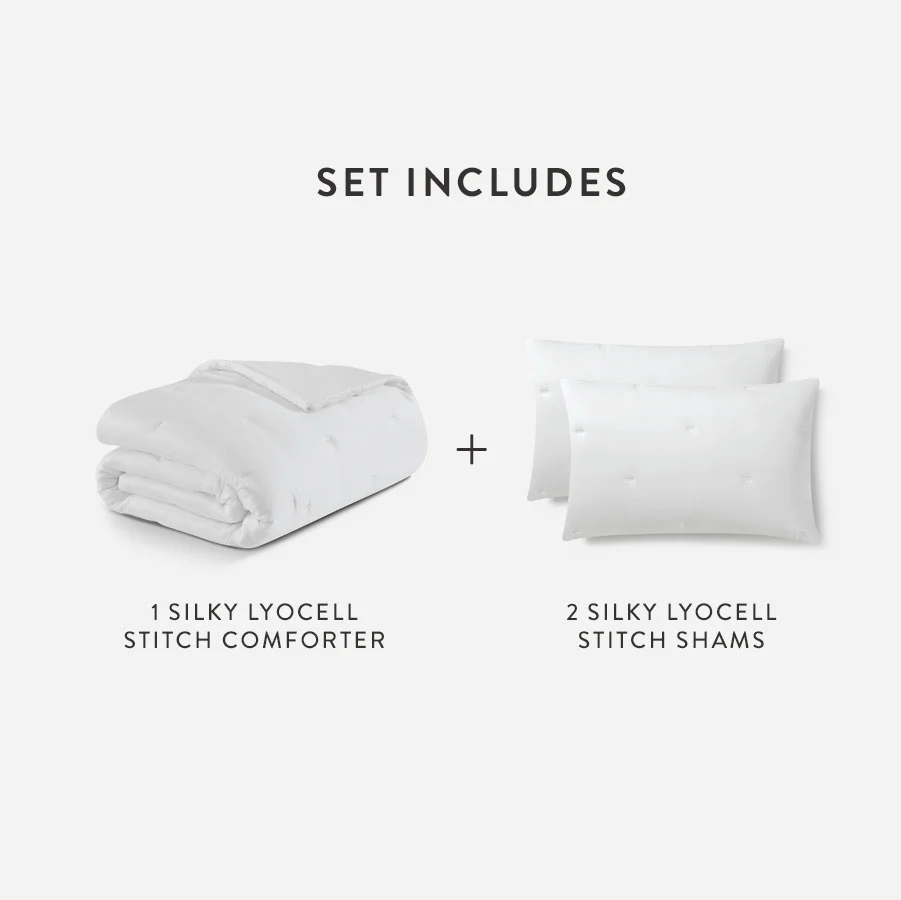 Silky Lyocell Stitch Comforter Bundle | Last Chance - Image 3