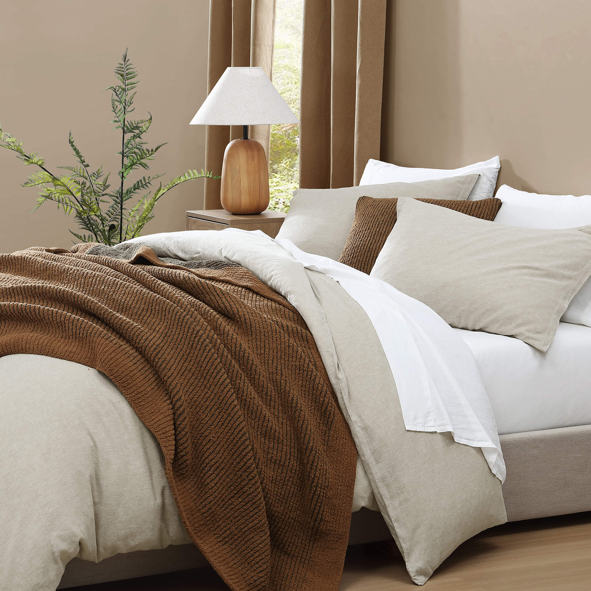 Two-Tone Ribbed Bed Blanket | Last Chance - Image 3