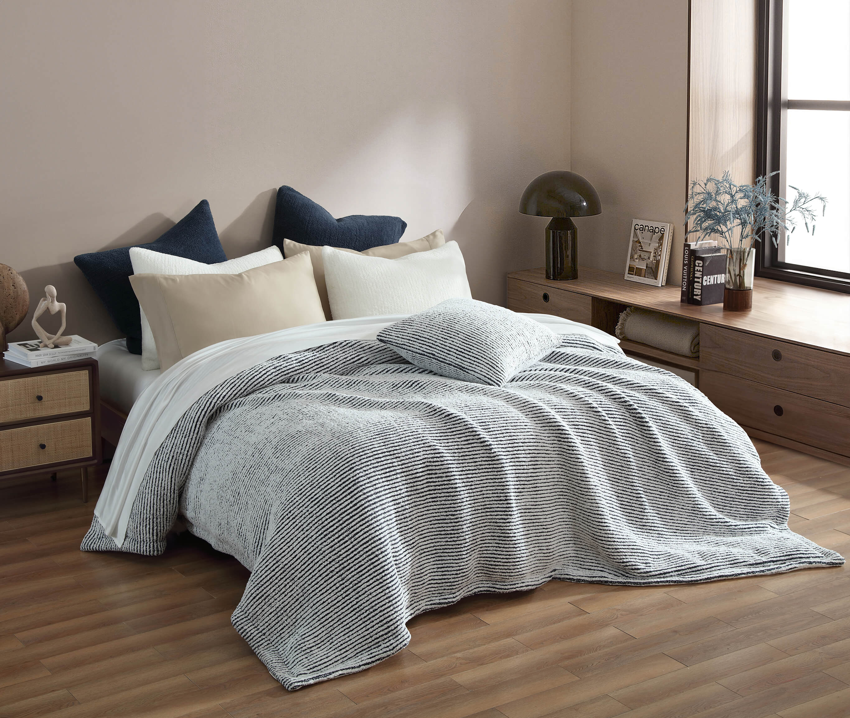 Two-Tone Snug Ribbed Bamboo Duvet Cover | Last Chance - Image 5