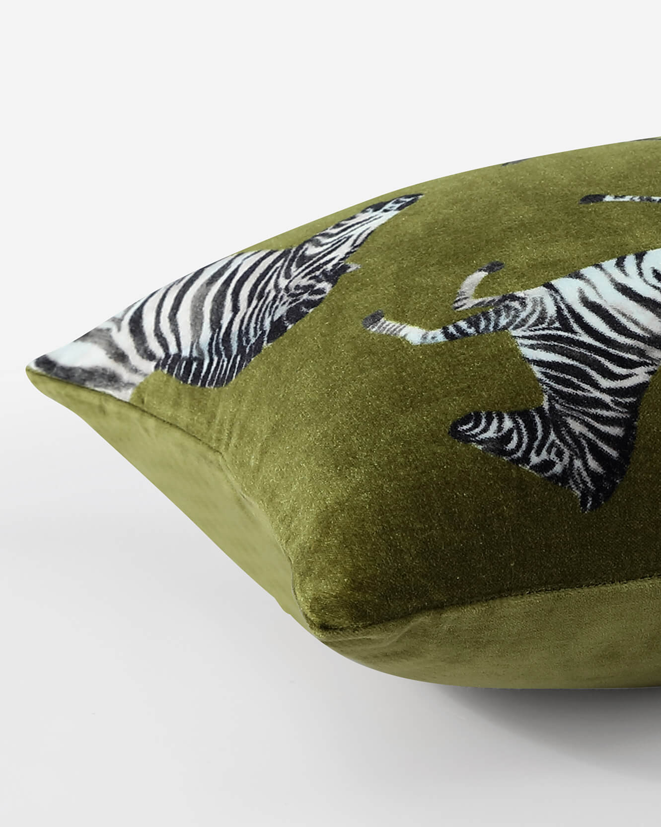Velvet Watercolor Zebra Small Lumbar Pillow - Image 7
