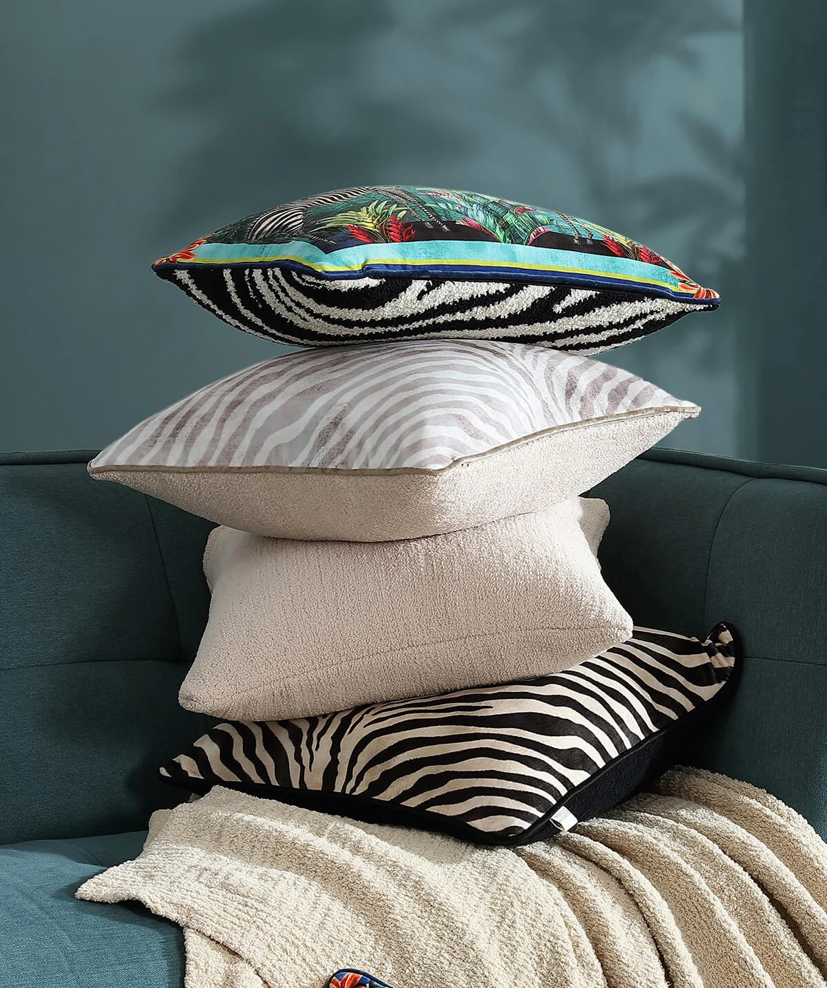 Vintage Zebra Small Lumbar Pillow | Last Chance - Image 6