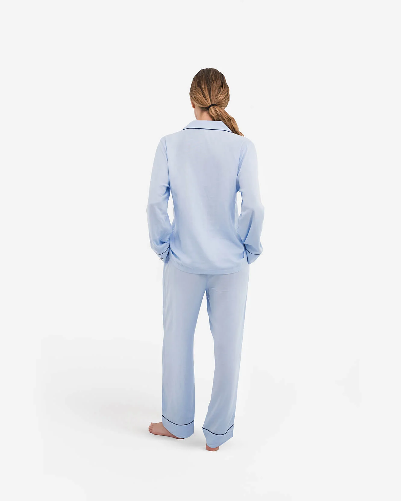 Woven Cotton Long Pajama Set - Image 17