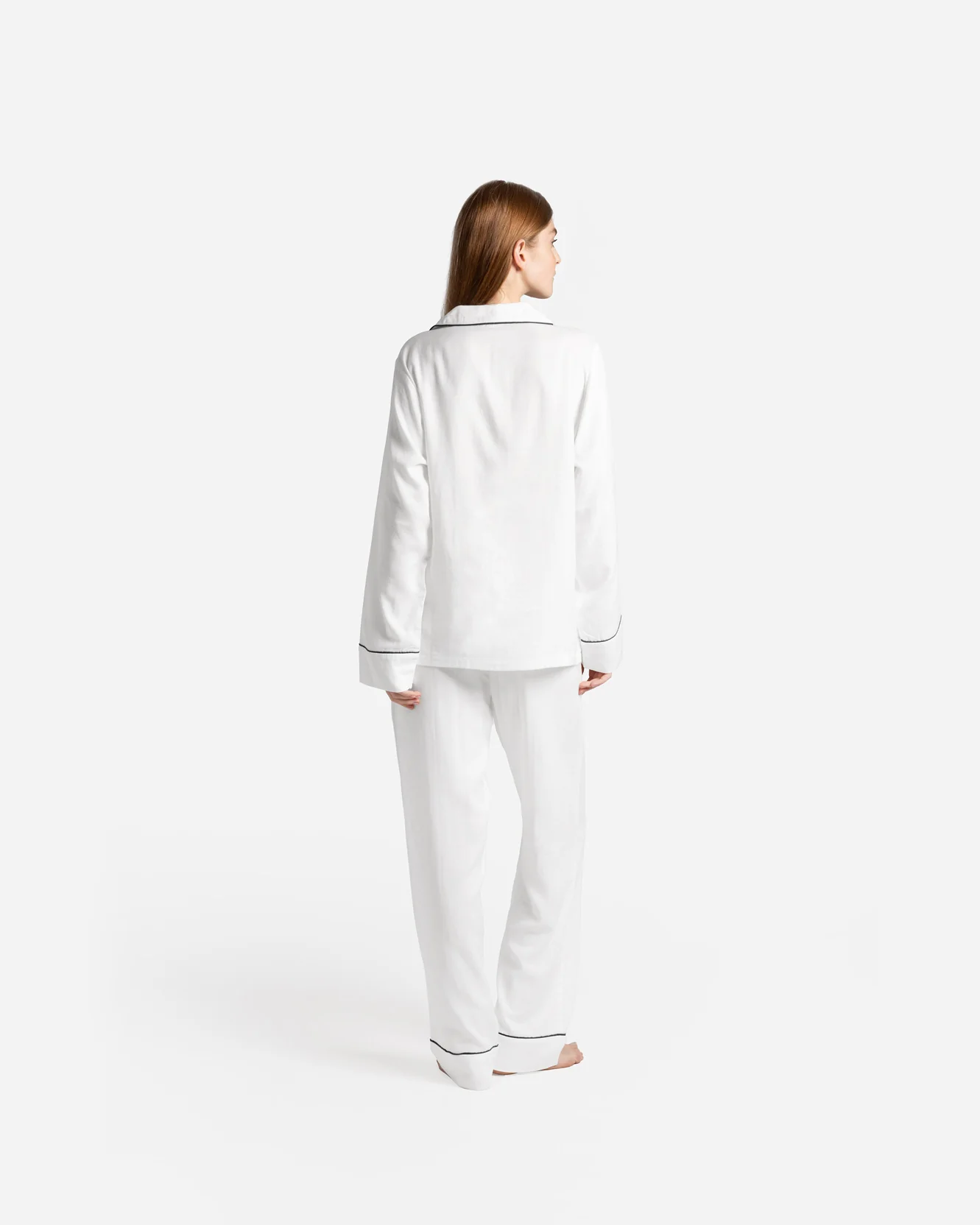 Woven Cotton Long Pajama Set - Image 5