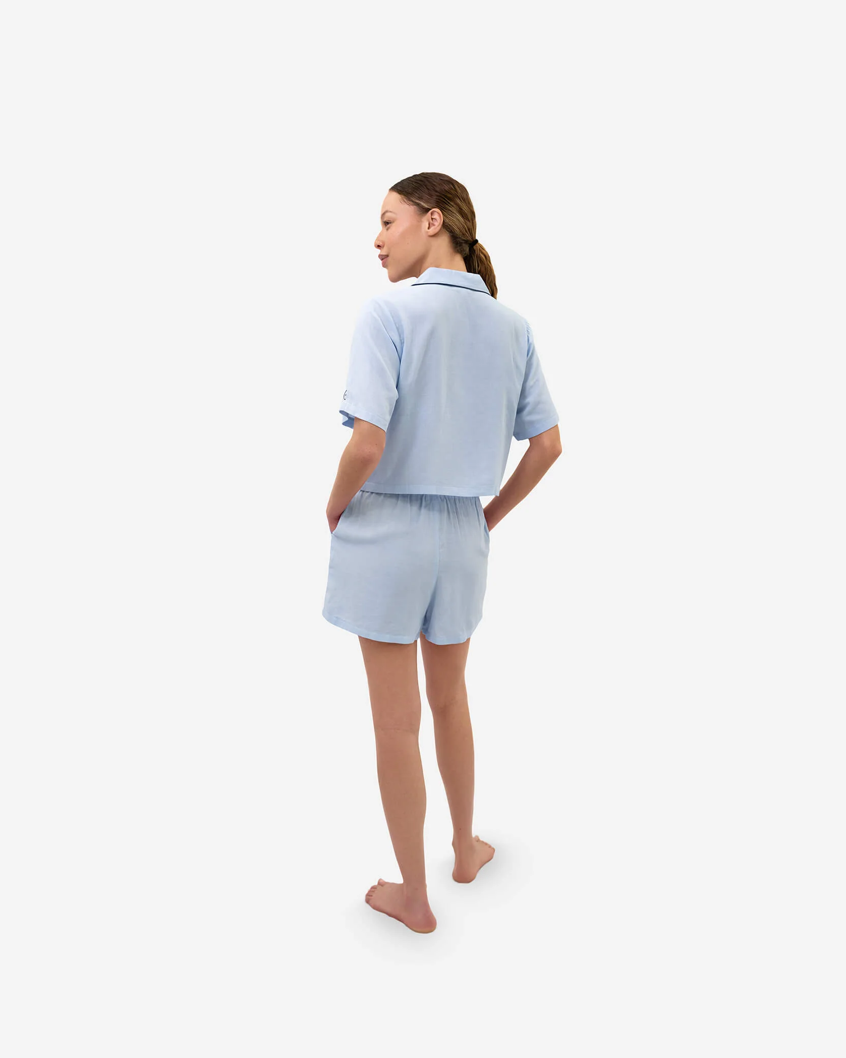 Woven Cotton Short Pajama Set - Image 11