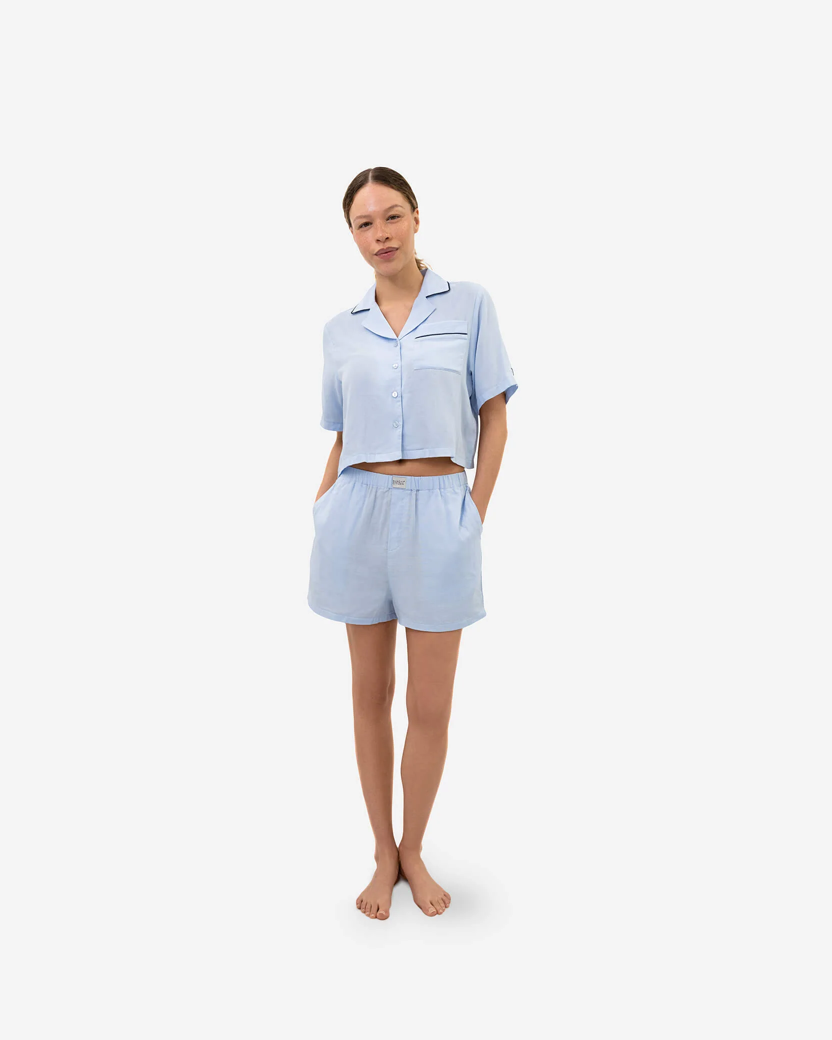 Woven Cotton Short Pajama Set - Image 8
