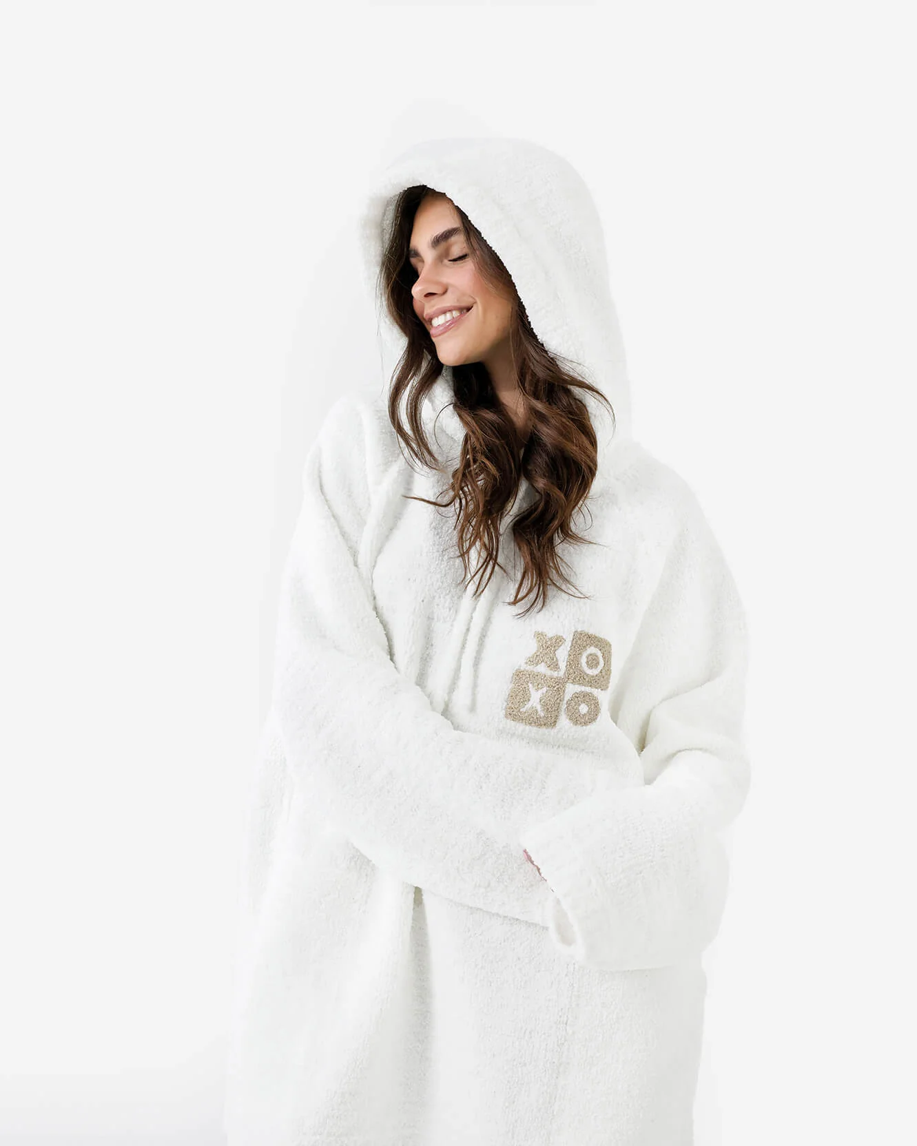 XO Checkerboard Snug Blanket Hoodie | Last Chance